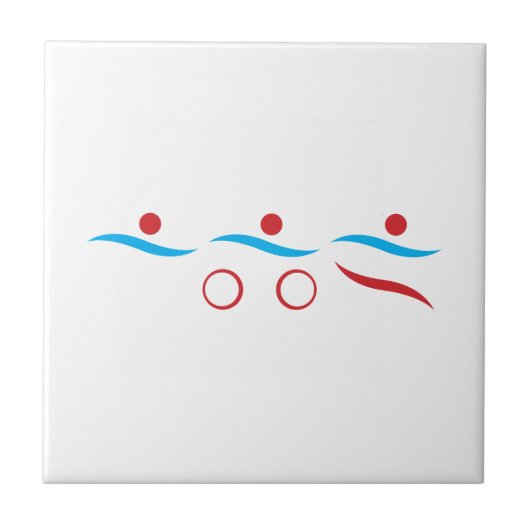 トライアスロンモダンロカッコいいゴのセラミックタイル タイル (正面)