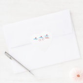 トライアスロンモダンロカッコいいゴハートシール ハートシール (封筒)