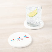 トライアスロンモダンロカッコいいゴ砂岩コースター コースター (側面)