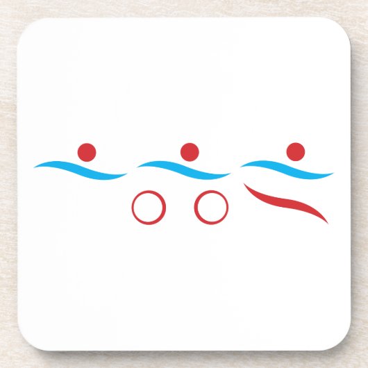 トライアスロンモダンロカッコいいゴ飲料用コースター コースター (正面)
