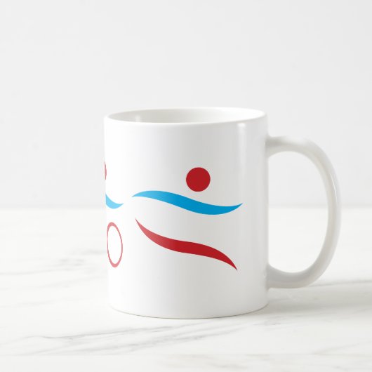 トライアスロンモダンロカッコいいゴ コーヒーマグカップ (右)