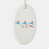 トライアスロンモダンロカッコいいゴ・セラミックオーナメント セラミックオーナメント (右)
