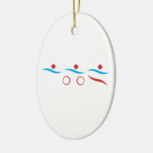 トライアスロンモダンロカッコいいゴ・セラミックオーナメント セラミックオーナメント (左)