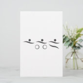 トライアスロンユニークギフト 便箋 (スタンド正面)