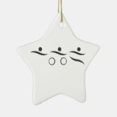 トライアスロンユニーククギフトセラミックオーナメント セラミックオーナメント (右)