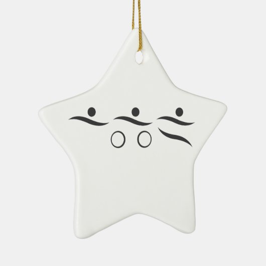 トライアスロンユニーククギフトセラミックオーナメント セラミックオーナメント (右)