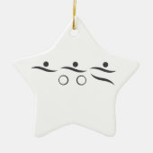 トライアスロンユニーククギフトセラミックオーナメント セラミックオーナメント (正面)