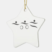 トライアスロンユニーククギフトセラミックオーナメント セラミックオーナメント (左)