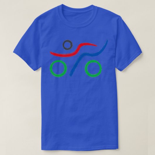 トライアスロンユニークロゴ Tシャツ (デザイン正面)