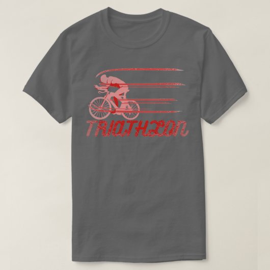 トライアスロンランニングサイクリングの水泳スポーツギフト Tシャツ (デザイン正面)