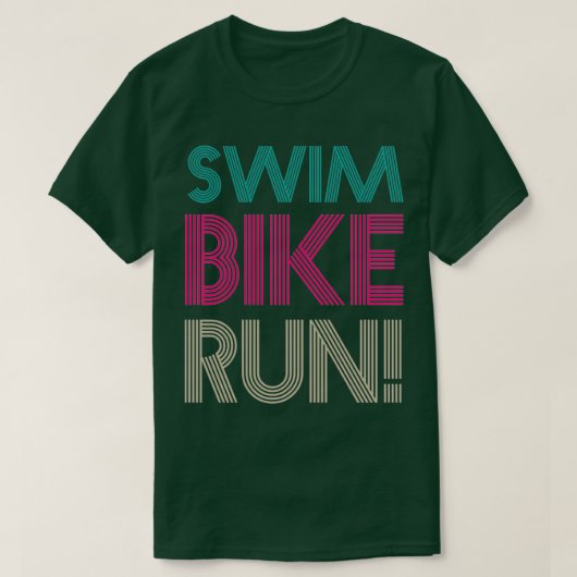 トライアスロンランニングスイミングサイクリング2 Tシャツ (デザイン正面)