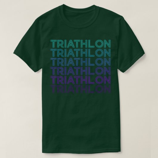 トライアスロンレトロ Tシャツ (デザイン正面)