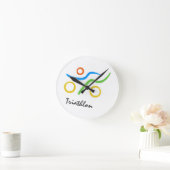 トライアスロンロゴ ラウンド壁時計 (ホーム)