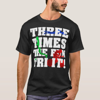 トライアスロン三回おもしろい走泳泳サイクル Tシャツ