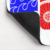 トライアスロン三色のブロック マウスパッド (コーナー)