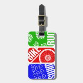 トライアスロン三色のブロック ラゲッジタグ (正面縦)