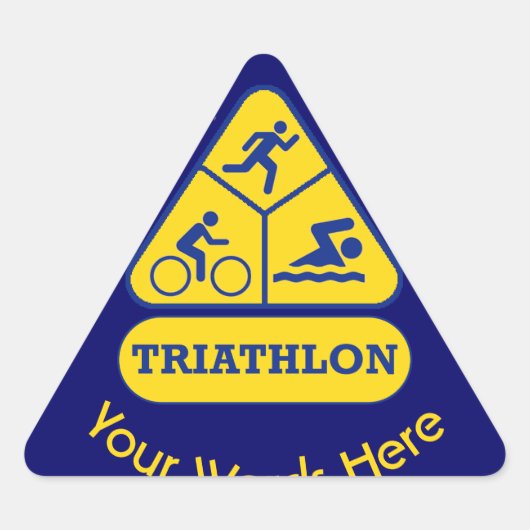 トライアスロン三角形カスタムステッカー 三角形シール (正面)
