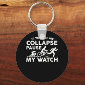 トライアスロン参照コラップウォッチを一時停止 キーホルダー (正面)