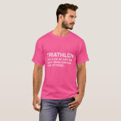 トライアスロン吸スロンの理由は一度のスポーツで Tシャツ (正面フル)