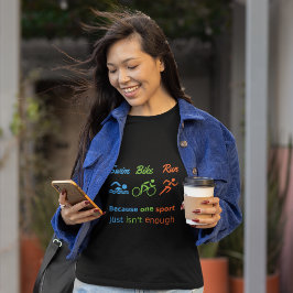 トライアスロン引用文スイムバイ走 Tシャツ