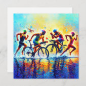 トライアスロン愛好者のためのスポーツ枕 シーズンカード (正面/裏面)