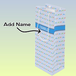 トライアスロン模様名前をカスタムする ワインギフトバッグ