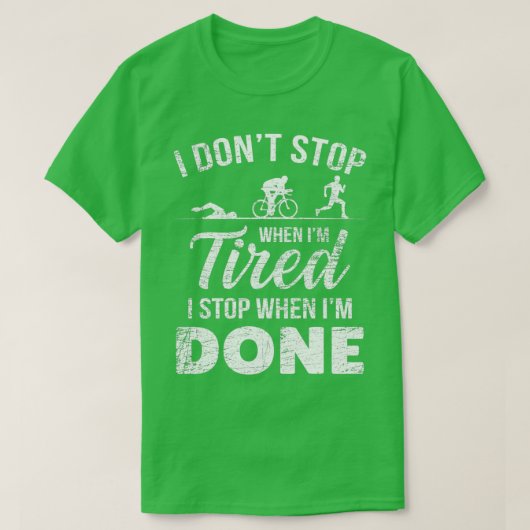 トライアスロン泳ぐ人サイクリストランナー Tシャツ (デザイン正面)