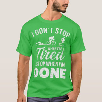 トライアスロン泳ぐ人サイクリストランナー Tシャツ