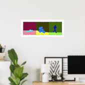 トライアスロン絵画トリプチス ポスター (ホームオフィス)
