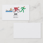 トライアスロン色アイコン名刺 名刺 (正面/裏面)