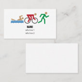 トライアスロン色アイコン名刺 名刺 (正面/裏面)