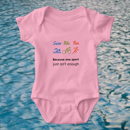 トライアスロン走スバイクスポーツ引用文 ベビーボディスーツ