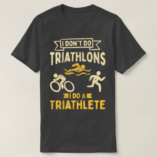 トライアスロン選手14 Tシャツ (デザイン正面)