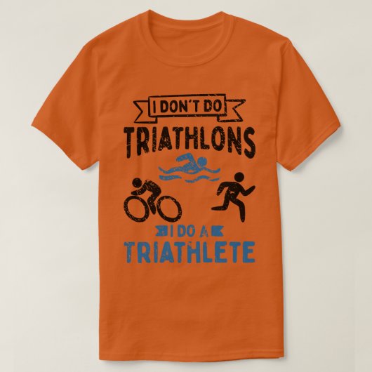 トライアスロン選手2 Tシャツ (デザイン正面)