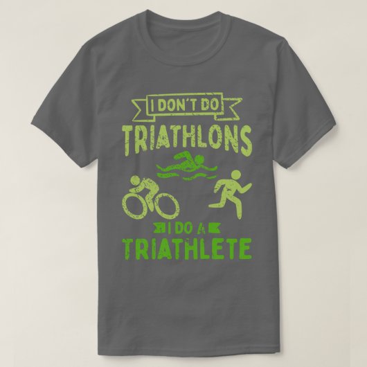 トライアスロン選手 Tシャツ (デザイン正面)
