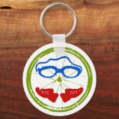 トライアスロン顔 キーホルダー (正面)