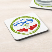 トライアスロン顔 コースター (左側)