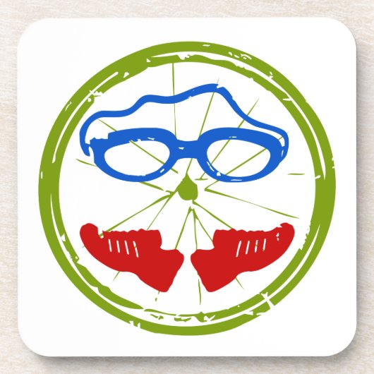 トライアスロン顔 コースター (正面)