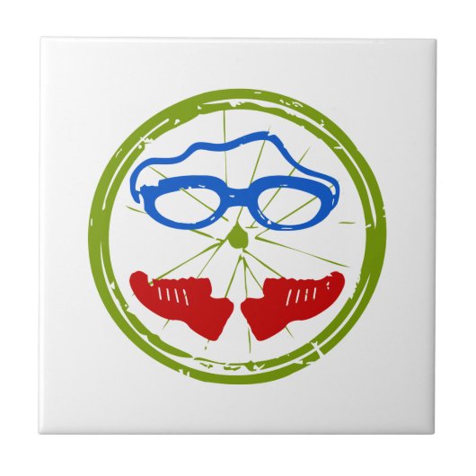 トライアスロン顔 タイル (正面)