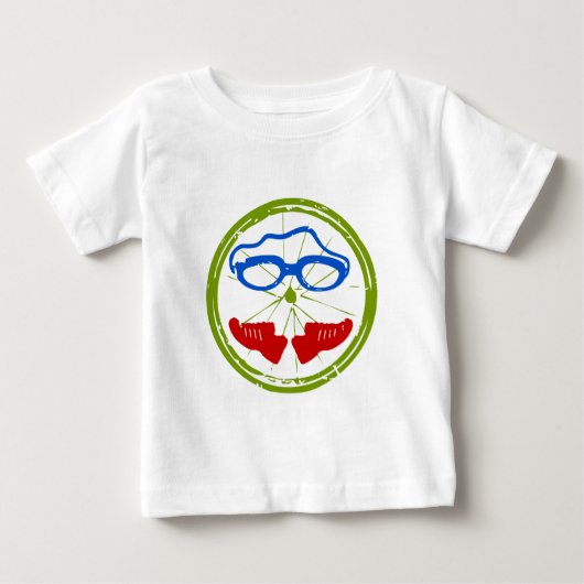 トライアスロン顔 ベビーTシャツ (正面)