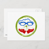 トライアスロン顔 ポストカード (正面/裏面)