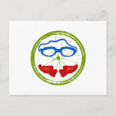 トライアスロン顔 ポストカード (正面)