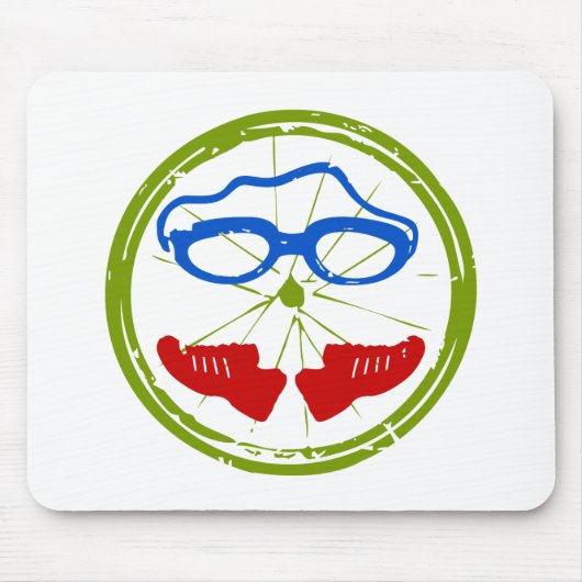 トライアスロン顔 マウスパッド (正面)
