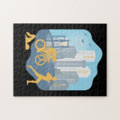 トライアスロン、アーバン、ライフスタイル&シティ ジグソーパズル (横)