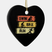 トライアスロン – スイムバイ走 セラミックオーナメント (右)