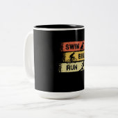 トライアスロン – スイムバイ走 ツートーンマグカップ (正面左)