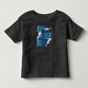 トライアスロン – スイムバイ走 トドラーTシャツ