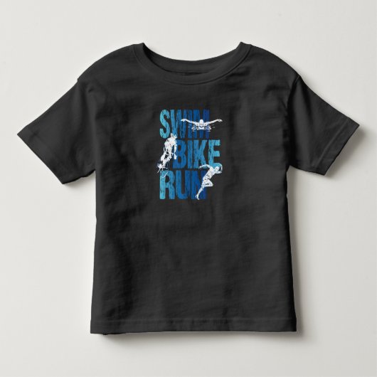 トライアスロン – スイムバイ走 トドラーTシャツ (正面)