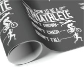 トライアスロン·スイム·バイク·走トライアスリート·スポーツマン ラッピングペーパー (ロールコーナー)