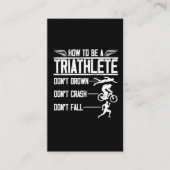 トライアスロン·スイム·バイク·走トライアスリート·スポーツマン 名刺 (正面)